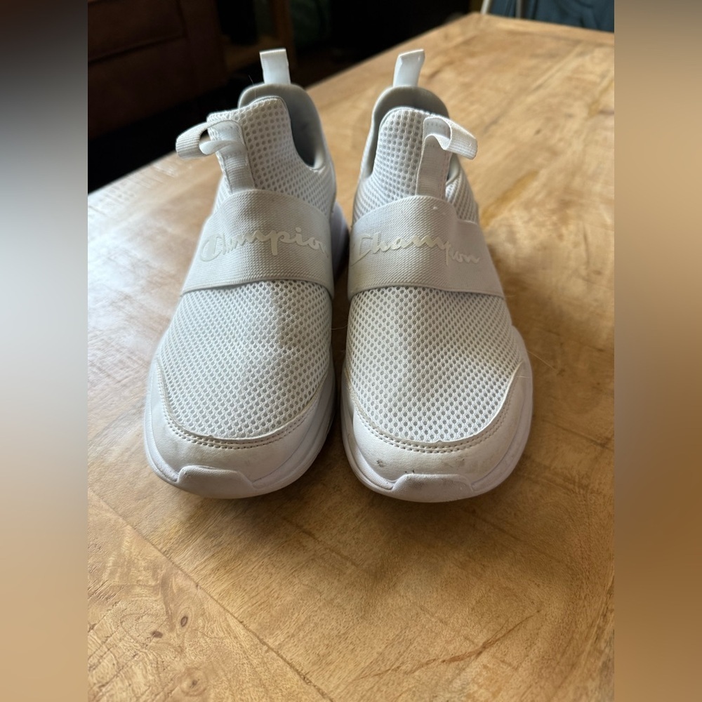 Champion' White Mesh Slip-On Sneakers Size 7.5 Unisex